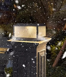 billiga -led utomhus stolplampa varm vit 25/30/40cm moderna stolplock ljus med frostat glas däck staket lock ljus vattentät kolumn lampor pelare lampa utanför bostad landskap gångväg lampor för uteplats