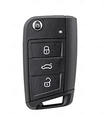 economico -Custodia portachiavi con 3 pulsanti per auto volkswagen vw mk7 golf seat skoda octavia con lama hu66