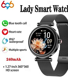 ieftine -696 CF37 Ceas inteligent 1.27 inch Brățară inteligent Bluetooth Pedometru Reamintire Apel Sleeptracker Compatibil cu Android iOS Dame Bărbați Telefon Hands-Free Reamintire Mesaj IP 67 Carcasă de ceas
