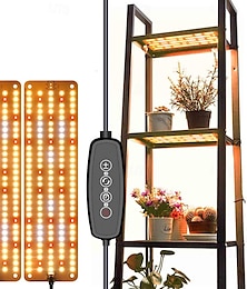 abordables -Panneau lumineux de culture led ultra-mince, spectre complet, minuterie à intensité variable, lampe de culture sous armoire pour support de plantes d'intérieur
