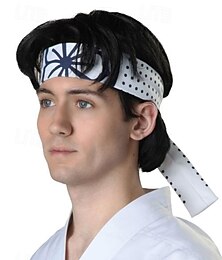 cheap -Karate Kid Daniel San Wig for Men Halloween Cosplay Party Wigs