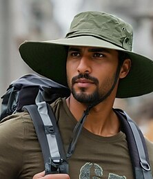 economico -Unisex Cappello da sole Cappello a secchiello Cappello Boonie Impermeabile Protezione UV per Pesca Spiaggia Campeggio / Escursionismo / Speleologia Tinta unica Poliestere Estate Primavera