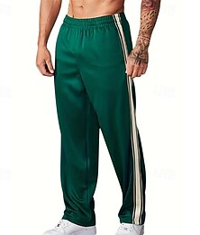 economico -Per uomo Pantaloni della tuta Pantaloni Pantaloni della tuta a gamba dritta Collage Tasche Vita elastica Color Block Comfort Sportivo Giornaliero Di tendenza Informale Nero Vino Media elasticità