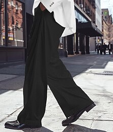 economico -Per uomo pantaloni della tuta Pantaloni di lino Pantaloni Pantaloni estivi Pantaloni da spiaggia Tasca frontale Plissettato Gamba dritta Liscio Comfort Traspirante Lunghezza intera Informale