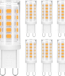 preiswerte -6 Stück G9 LED-Lampen, Glühlampe, 4 W, Ersatz für Halogenlampe, 40 W, kein Flackern, Wechselstrom 220 V 240 V, kleine Energiesparlampe
