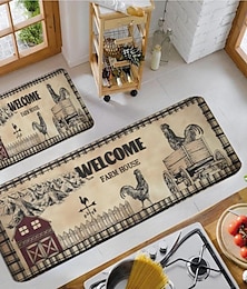 cheap -Farmhouse Chicken Area Rug Kitchen Mat Non-Slip Oil Proof Floor Mat Livingroom Rug Indoor Outdoor Mat Bedroom Decor Bathroom Mat Entrance Rug Door Mat