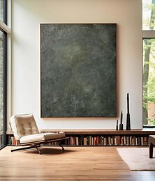 preiswerte -großes grünes Strukturgemälde, handgemalt, dunkelgrünes abstraktes Ölgemälde, handgemachte Wandkunst, Salbeigrün, abstraktes Gemälde, moderne Struktur, Leinwandkunst, grüne Wandkunst, Gemälde
