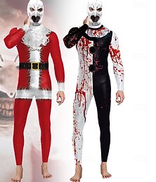 abordables -Joker Halloween Costume combinaison terrifiant Déguisement effrayant Adulte Homme Carnaval Fête / Soirée Déguisements d'Halloween faciles Se déguiser