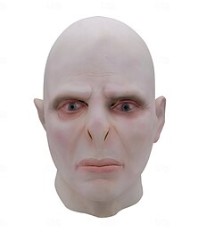 abordables -Lord Voldemort Masque Accessoires d'Halloween Adulte Homme Femme Marrant Déguisement effrayant Halloween Carnaval Costume de carnaval facile