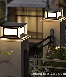 abordables -Aplique de pared exterior led blanco cálido 30 cm 1 luz pilar moderno acrílico metal 20 w estándares para postes de jardín y patio cerca cubierta cerca exterior cubierta tapa luz 110-240v