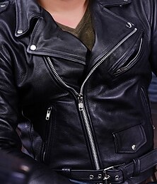 economico -Per uomo Giacca in Ecopelle Giacca di transizione Giacca da Biker Giacca in pelle Negan Vacanza Quotidiano Antivento Caldo Tasca Autunno & Inverno Semplice Moda Classico Bavero Regolare Finta pelle