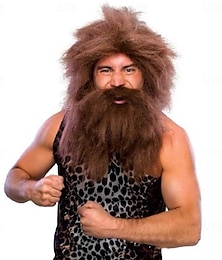 economico -Set di Barba e Parrucca Uomo Parrucche Cosplay di Halloween