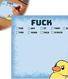 abordables -Notes autocollantes amusantes en forme de canard impertinent, notes autocollantes amusantes, autocollants de travail amusants pour adultes, blocs-notes de papeterie amusants, pour amis collègues, fournitures de bureau