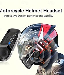 economico -motocicletta wireless 5.3 casco auricolare auricolare wireless kit chiamata vivavoce stereo anti-interferenza lettore musicale altoparlante