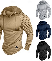 baratos -Homens Moletom Tático Preto Branco Vinho Verde Tropa Cáqui Com Capuz Tecido Desportos e Ar livre Diário Feriado Poliéster Roupa de rua Legal Casual Estações Cruzadas Outono & inverno Roupa Moletons