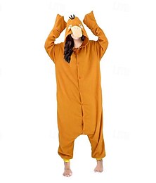 ieftine -Carnaval Animal Costumul Onesie Costum de carnaval Desene Animate Psyduck Pijama Întreagă Pijamale Kigurumi Farmec Costum amuzant Pentru Adulți Bărbați și femei Carnaval Desen animat
