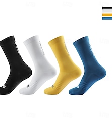 abordables -Calcetines deportivos reflectantes para ciclismo Wosawe, calcetines deportivos de ciclismo de carretera hasta la mitad de la pantorrilla, modelos para hombres y mujeres, calcetines de ciclismo de ocio
