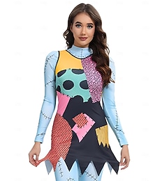 levne -Noční můra před Vánoci Výpad Jack Skellington Šaty cosplay Filmové kostýmy for Dámské Dospělé Vánoce Karneval Plesová maškaráda Večírek