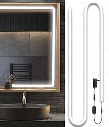 economico -luce per specchio da trucco a led stile hollywood luce per trucco 6,5-16 piedi/6000k/3000k dimmerabile adattatore 12v/striscia luminosa per specchio illuminazione per specchi da toeletta e da bagno