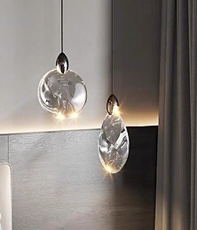 voordelige -led hanglamp warm wit 20cm 2-lichts industrieel helder glas kristal moderne keuken loft hanglamp vintage kroonluchter voor keukeneiland 110-240v