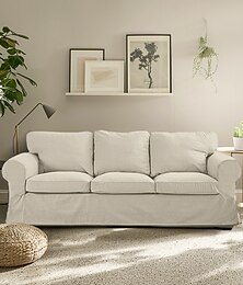 voordelige -Bankhoes voor 3 Zitplaatsen Ektorp Bankhoes met 3 Kussenhoezen en 3 Rugleuninghoezen Ektorp Slipcover Wasbare Meubelbeschermer