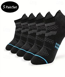 رخيصةأون -رجالي 5 أزواج حزم متعددة جوارب جوارب الركض جوارب كاجوال أبيض أصفر اللون ألوان متناوبة الرياضة & في الخارج مناسب للبس اليومي عطلة أساسي متوسط السماكة الربيع الخريف موضة كاجوال
