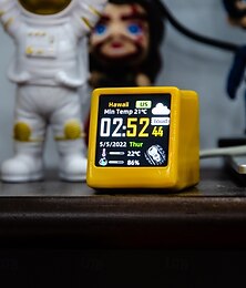 ieftine -ceas portabil inteligent wifi statie meteo afisare vreme temperatura umiditate timp ceas decoratiuni desktop