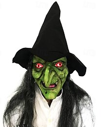 levne -Halloween Čarodějnice Maska Halloween Rekvizity Dospělí Muži Ženy Unisex Horor Strašidelný Kostým Halloween Karneval Snadný Karneval Kostým na Valpuržinou noc