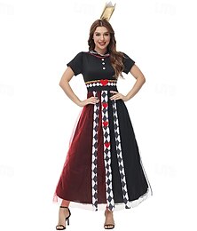 halpa -Alice in Wonderland Satu herttakuningatar Punainen kuningatar Myrkky Mekot Cosplay Elokuva-cosplay for Naisten Aikuiset Karnevaali Naamiaiset Suoritus Juhlat