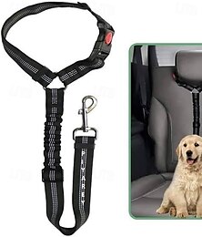 abordables -Ceintures de sécurité pour chien pour voitures Ceinture de sécurité pour chien Élastique réglable Élastique solide et durable Harnais de voiture pour chien Ceinture de sécurité pour chien de voiture Pivotant à 360 degrés