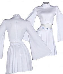 levne -Hvězdné války Princezna Leia Organa z Alderaanu Cosplay kostým Úbory Cosplay kostým Filmové kostýmy for Dámské Dospělé Karneval Večírek loučení se svobodou nevěsty