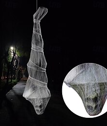 levne -halloween závěsná ozdoba - 6 stop pěnová kostra v pavučině - halloweenská dekorace venkovní dvorek dveře na párty strašidelný dům