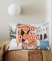 baratos -Capa de Almofada Lombar Personalizada Adicione Sua Imagem Melhor Presente de Formatura Design de Foto Personalizado Capa de Almofada Casual 1pc