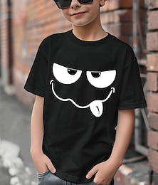 economico -Da ragazzo 3D Cartoni animati maglietta T-shirt Manica corta Estate Primavera Di tendenza Essenziale 100% cotone Bambino 4-12 anni Girocollo Esterno Informale Giornaliero Standard