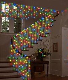 levne -led rampouch řetězová světla vánoční sváteční osvětlení závěs 3,5 m 5 m 216 led pro Vánoce nový rok okno vánoční prázdninový večírek barevná dekorace ac220v 230v 240v eu zástrčka