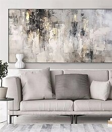 preiswerte -Ölgemälde handgemachtes Wabi-Sabi-Gemälde handgemalt großes beiges Kunstwerk 3D minimalistisches Gemälde auf Leinwand handgemaltes 3D-Textur-Gemälde mit Goldfolie Wandkunst neutrales beiges