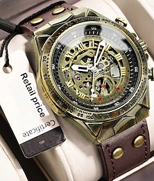 preiswerte -BINBOND A275 Herren Armbanduhren Retro Luxus Bronze Automatische Mechanische Uhr Mode Sport Herren Armbanduhren