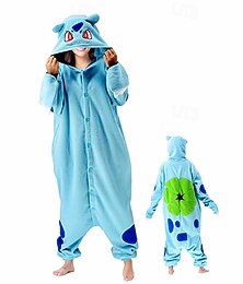 levne -Dětské Dospělé Zvíře Skupinový kostým Kostým Onesie Karnevalový kostým Komiks Bulbasaur Gengar Overalová pyžama Kigurumi pyžamo Přívěšky Legrační kostým Pro Dámy a pánové Chlapci a dívky Karneval