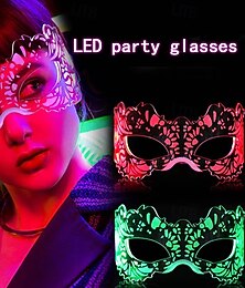 abordables -Halloween Masque Masque Pour les Yeux Masque LED Masque de Carnaval Déguisement Sexy Enfant Adulte Unisexe Halloween Carnaval Mardi Gras Performance Soirée Déguisements d'Halloween faciles Se déguiser