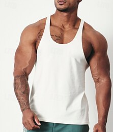 economico -Per uomo Canotta da Allenamento Canotta da corsa Canotta da palestra Senza maniche Gilet / Gilet Informale Athleisure Cotone Traspirante Asciugatura rapida Morbido Allenamento in palestra Corsa Marcia