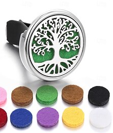 abordables -Clip de diffuseur de parfum de désodorisant de voiture rechargeable, accessoires d'intérieur de voiture, diffuseur d'aromathérapie de voiture avec 10 tampons