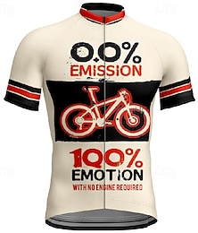 economico -Per uomo Maglia da ciclismo Manica corta Bicicletta Maglietta Maglietta / Maglia con 3 tasche posteriori Ciclismo da montagna Traspirante Asciugatura rapida Design anatomico Ad alta capillarità Cachi