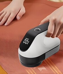 お買い得  -電気糸くず取り器 充電式布シェーバー 衣類用セーターシェーバー バッテリー LED デジタルディスプレイ 3 段階スピード