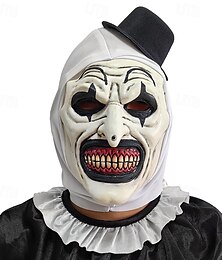 levne -předvečer Všech svatých Art the Klaun Maska Halloween rekvizity Dospělé Pánské Dámské Unisex Horor Strašidelný kostým předvečer Všech svatých Karneval Jednoduchý karnevalový kostým