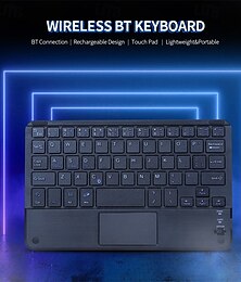 economico -tastiera wireless bt 3.0 59 tasti tastiera mini bt ultrasottile con touchpad supporta sistema android windows ios per laptop telefono tablet