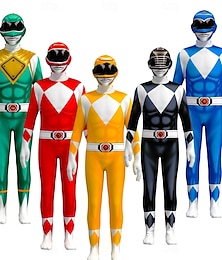 abordables -Mighty Morphin Power Rangers Tommy Olivier Costume de cosplay Combinaison Cosplay Cosplay de Film for Homme Femmes Garçons Enfant Adulte Carnaval Mascarade Événement / Fête Mascarade