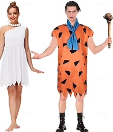 levne -Winifred Wilma předvečer Všech svatých Kostým Halloween skupinové kostýmy pro páry Flintstone Karnevalový kostým Legrační kostým Dospělé Pánské Dámské předvečer Všech svatých Karneval Plesov