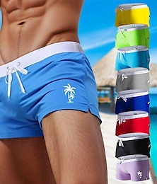 baratos -Homens Calção Justo de Natação Shorts de Natação Bermuda de Surf Bolsos com forro de malha Cintura elástica Calção Desportos e Ar livre Praia Piscina Outono Respirável Secagem Rápida Leve Macio Praia