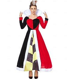 halpa -Alice in Wonderland Satu herttakuningatar Punainen kuningatar Myrkky Mekot Cosplay Elokuva-cosplay for Naisten Aikuiset Karnevaali Naamiaiset Suoritus Juhla