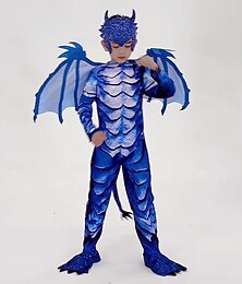 preiswerte -Drachen Halloween Cosplay Kostüm Flügel Maske Party / Abend Cosplay-Kostüm Kinder Jungen Weihnachten Kindertag Maskerade Party Halloween Maskerade Einfache Halloween-Kostüme Verkleiden